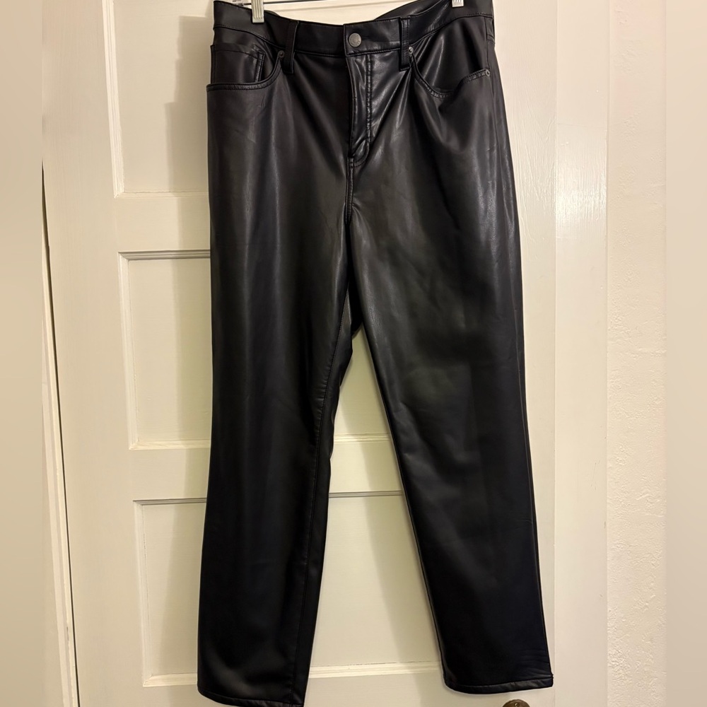 Banana Republic Black Vegan Leather Pants
